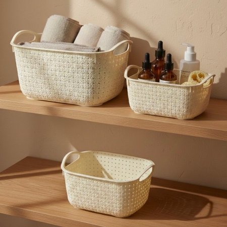 سلال تخزين بلاستيكية